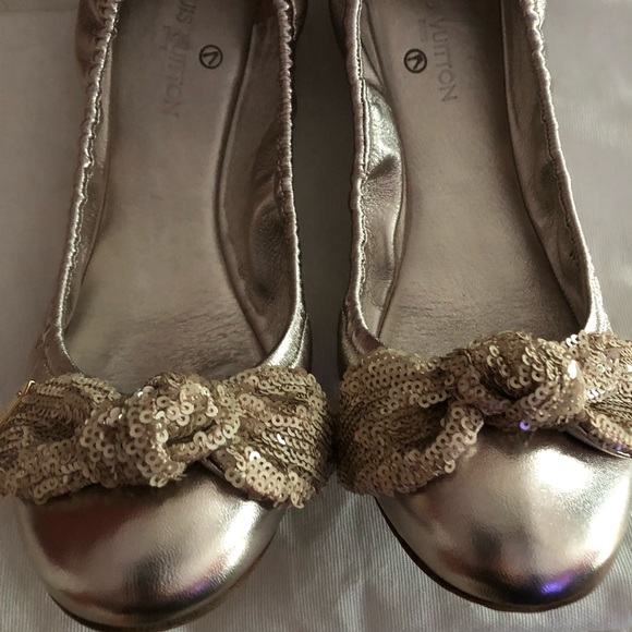 Louis Vuitton sequin bow ballerina flats - Picture 2 of 8